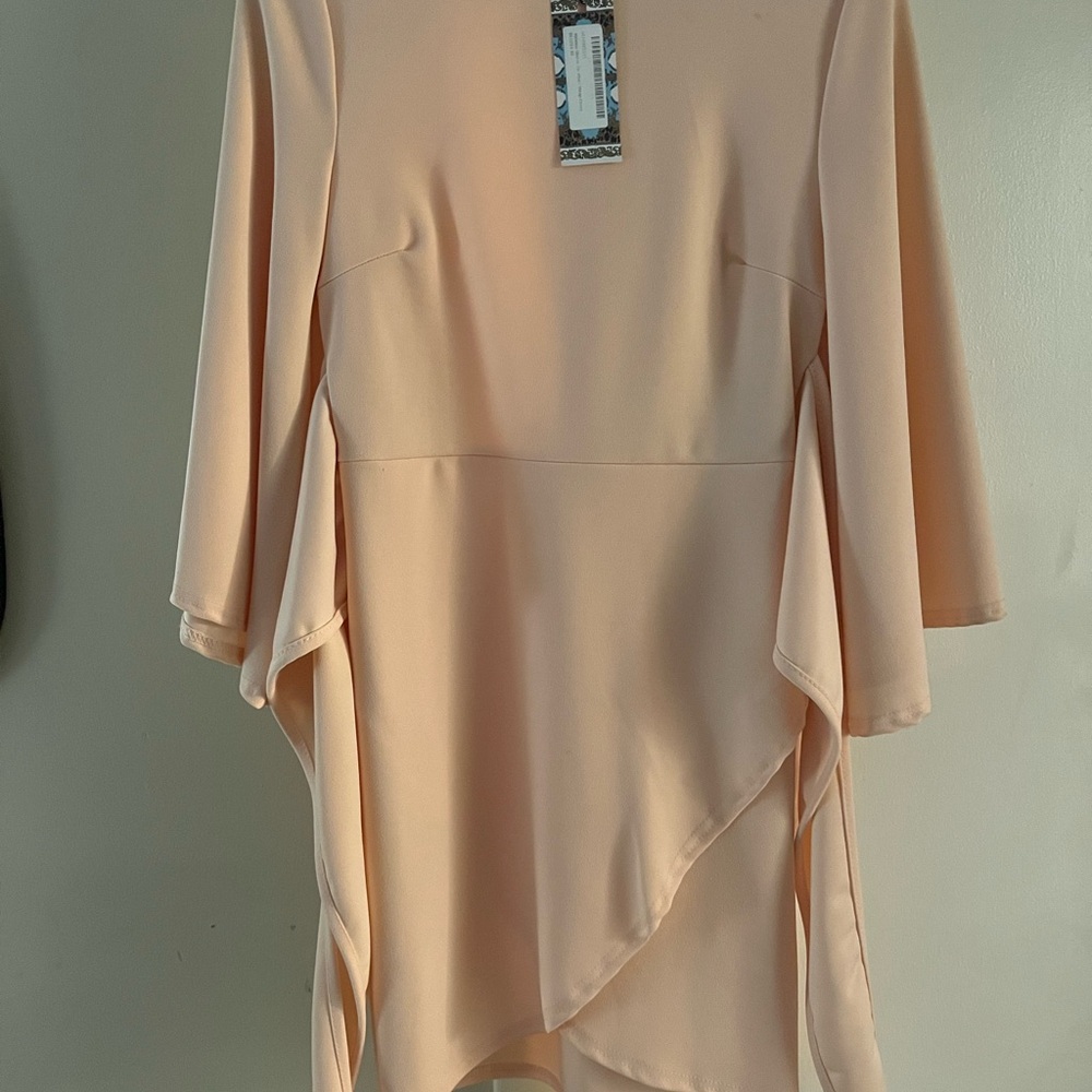 Boohoo Peach Midi Dress